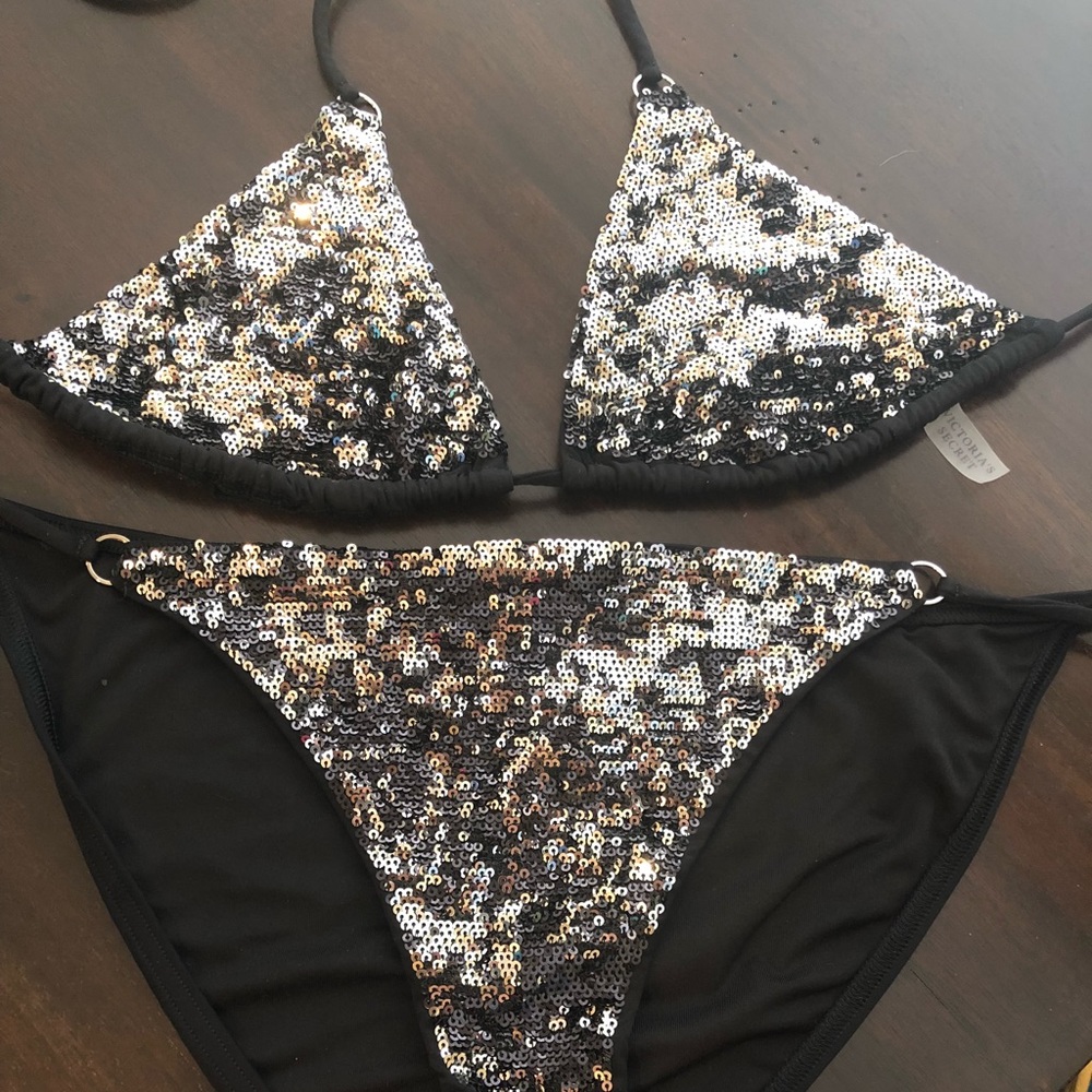 Victoria’s Secret Black Sequin Bikini